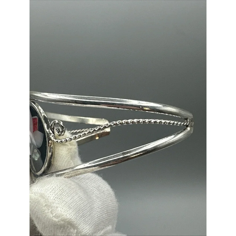 Antique Mexico Alpaca Cuff Bracelet #924 - Picture 4 of 11